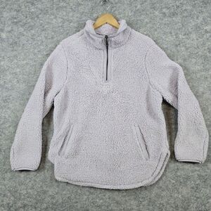 Cozy Sherpa Women's Size L Quarter Zip Fleece Pullover‎ Purple/Lilic/Lavender